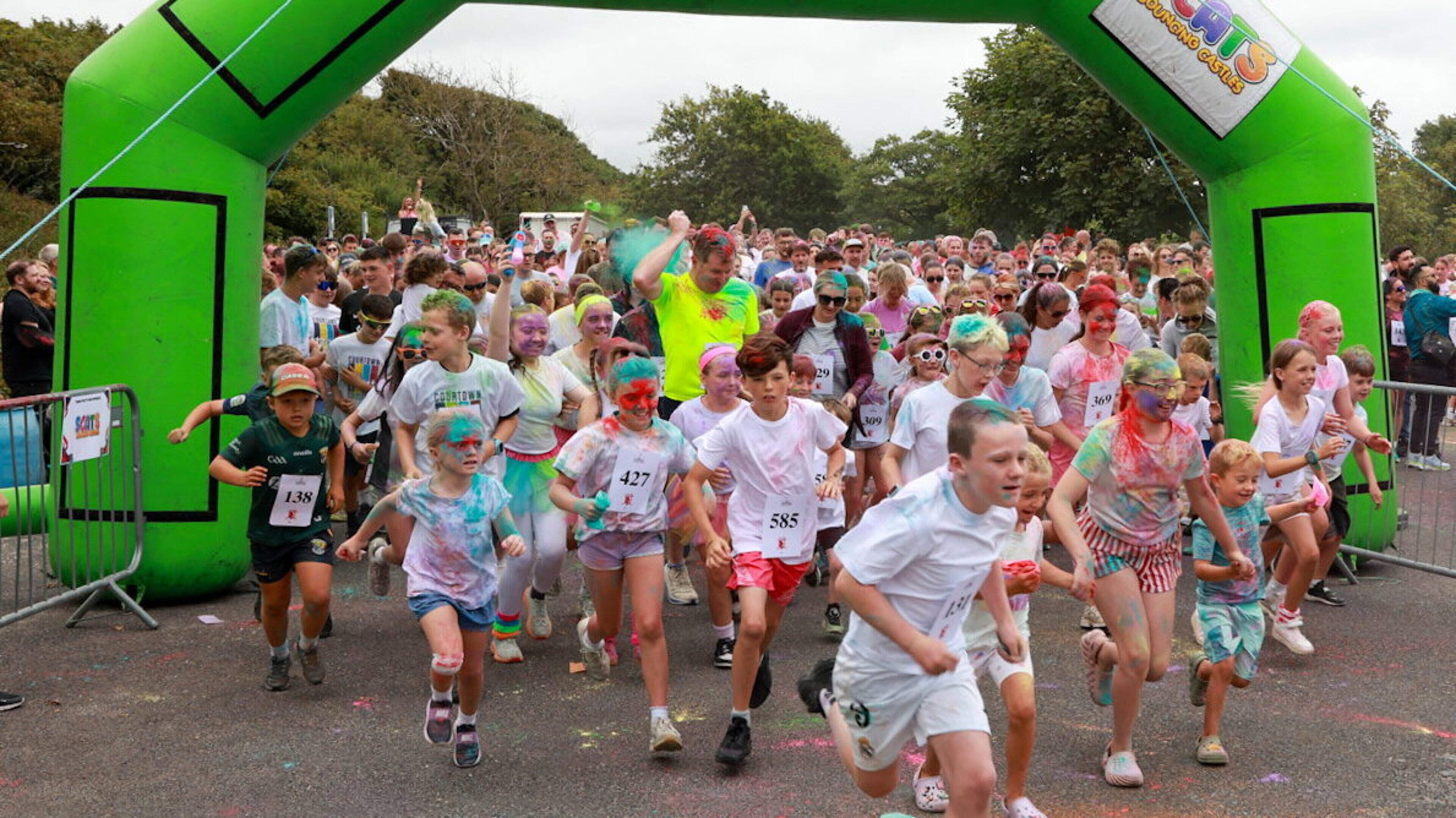 Colour run in Wexford draws huge crowds as families race through vibrant course